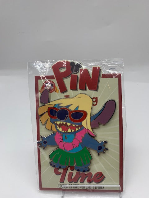 Stitch Pin Trading Time Hula LE 400 Disney Pin