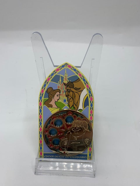 Beauty and the Beast Paris Maurice Stained Glass LE 400 Disney Pin