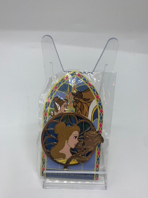 Beauty and the Beast Paris Belle Stained Glass LE 400 Disney Pin