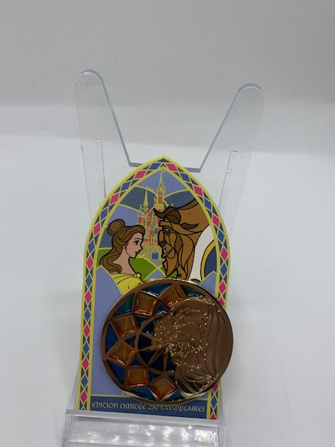 Beauty and the Beast Paris Beast Stained Glass LE 400 Disney Pin