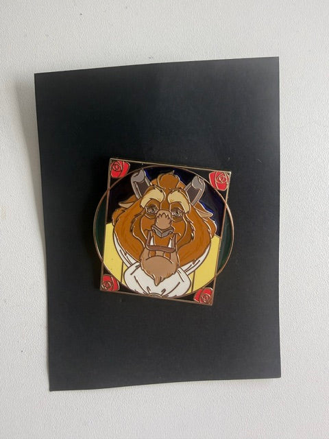 Beauty and the Beast Stained Glass Revel Conceal Disney Pin