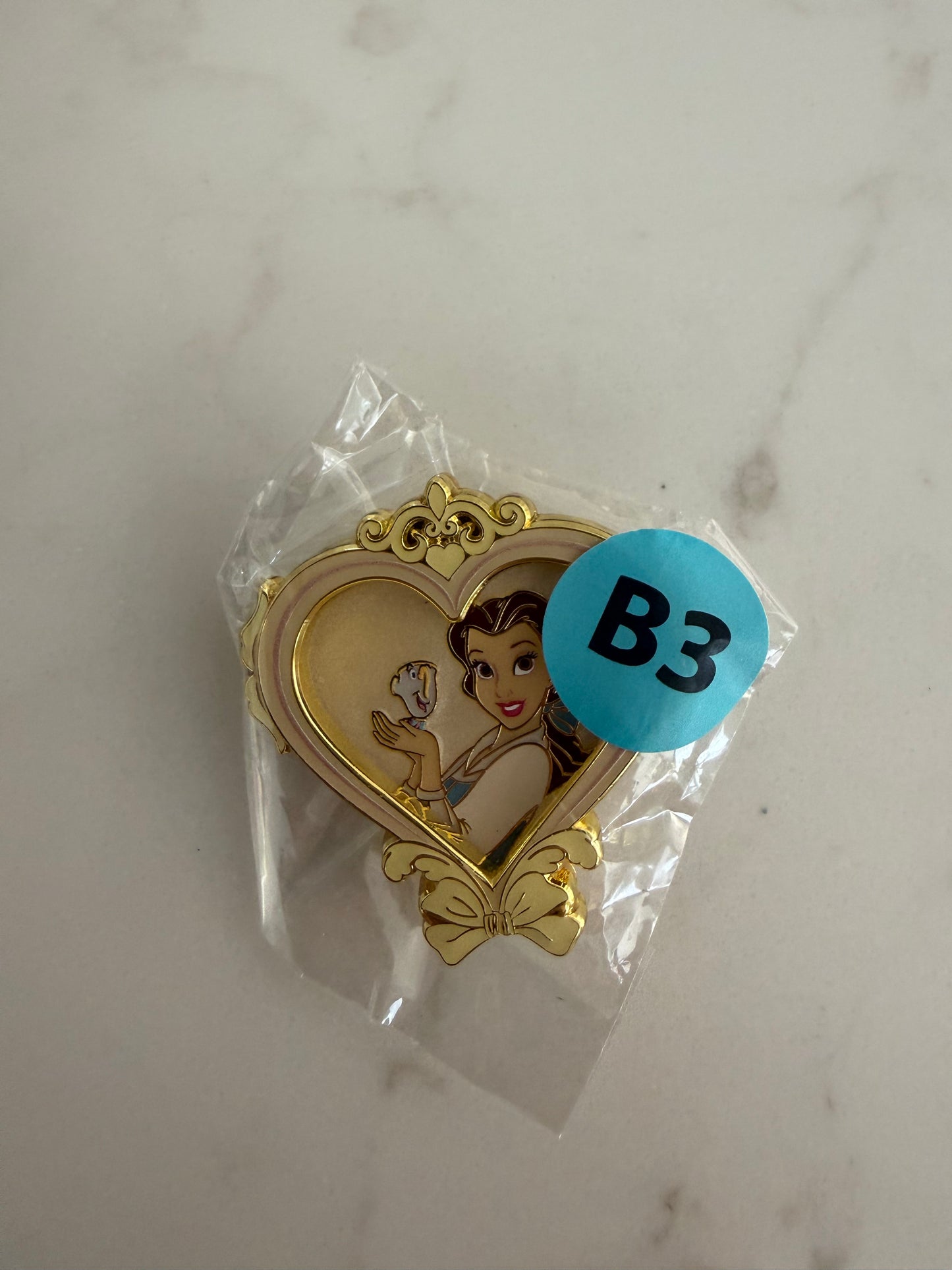 Belle Heart Hong Kong Prize Magic LE 400 Disney Pin