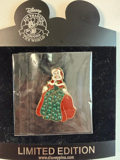 Belle Shopping Pave Dress Pin Holiday LE 250 Disney Pin