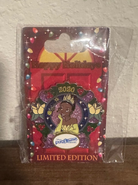 Tiana Happy Holidays 2020 LE Disney Pin