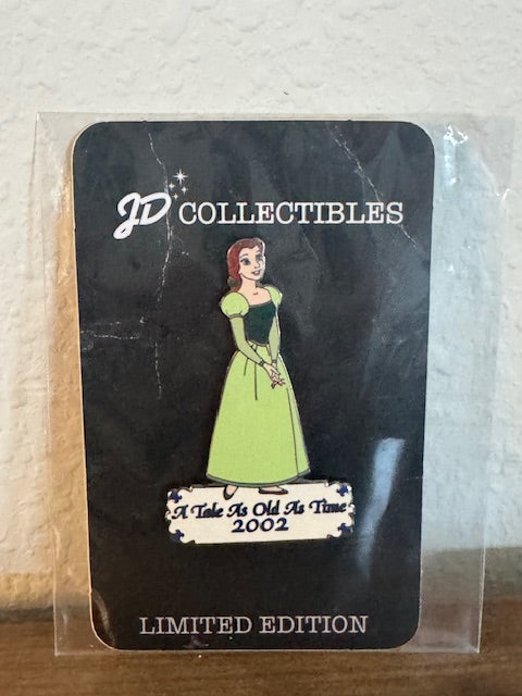 Belle Green Dress Tale as old as Time Auctions LE 100 Disney Pin