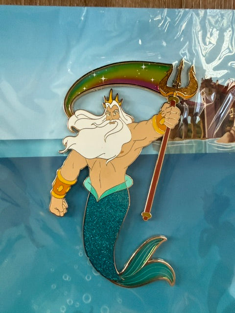 King Triton WDI LE 400 With Card Disney Pin