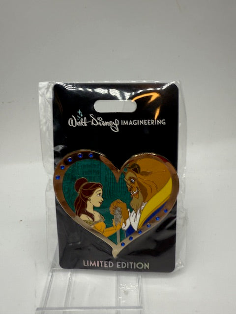 Beauty Beast Couple Heart WDI LE 300 Disney Pin