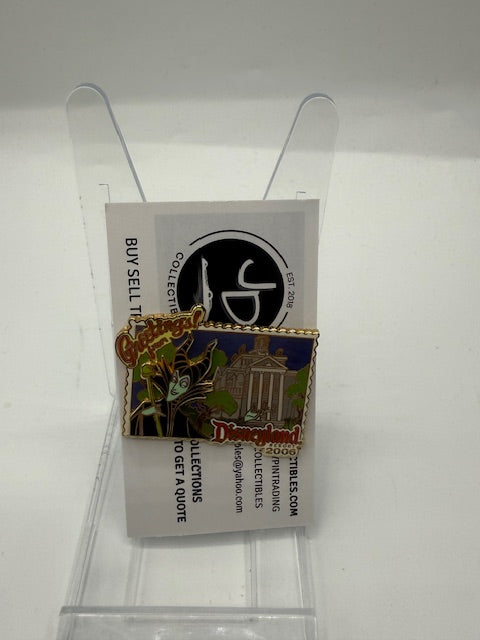 Maleficent Greetings Postcard Disneyland 2006 Disney Pin