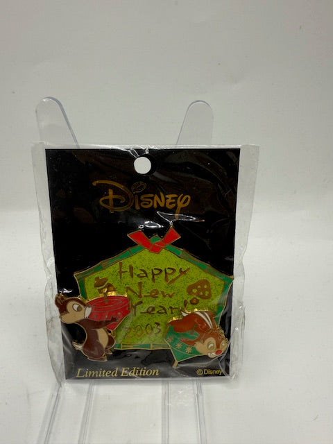 Chip Dale Happy New Year Japan LE 1500 Disney Pin