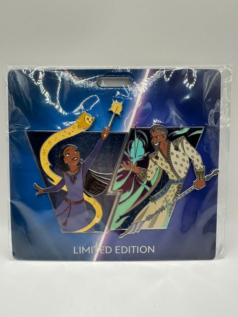 WDI Heroes Vs Villains Asha and King Magnifico le 400 Pin J