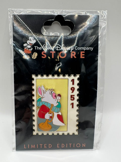 DEC Commemorative Animal Stamp White Rabbit LE 300 Pin J
