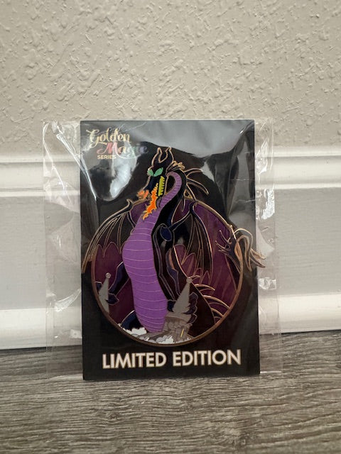 Maleficent Golden Magic Dragon LE 300 Disney Pin