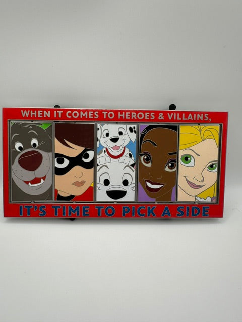 2021 Heroes Vs Villains Pick a Side Spinner LE 300 Jumbo Pin J