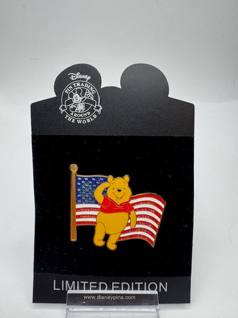 Winnie the Pooh Shopping Flag LE Disney Pin