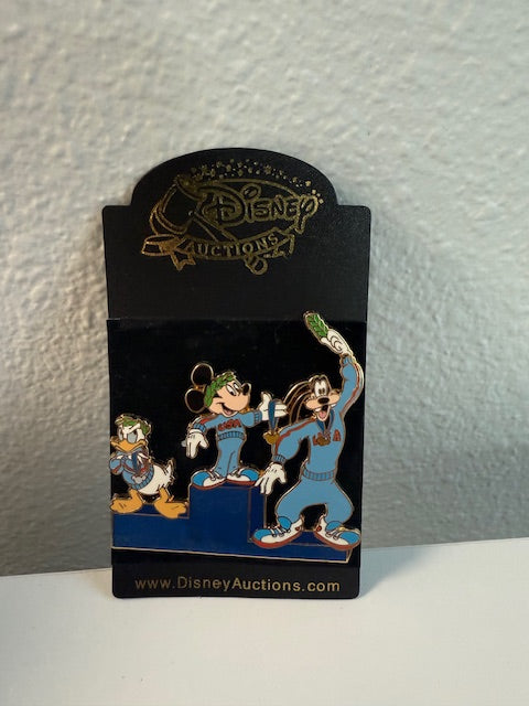 Olympics Auctions LE 100 Disney Pin Mickey Doanld Goofy
