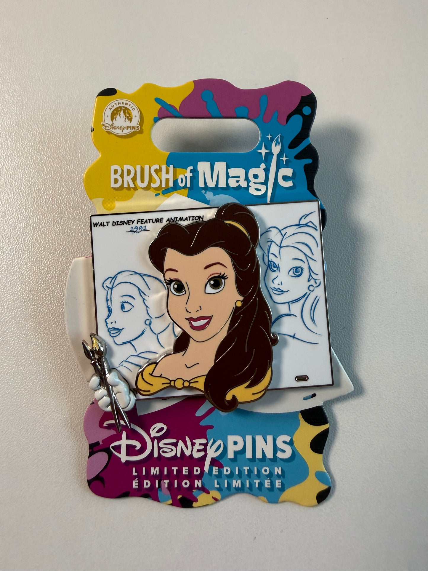 Brush Magic Belle LE 3750 Disney Pin