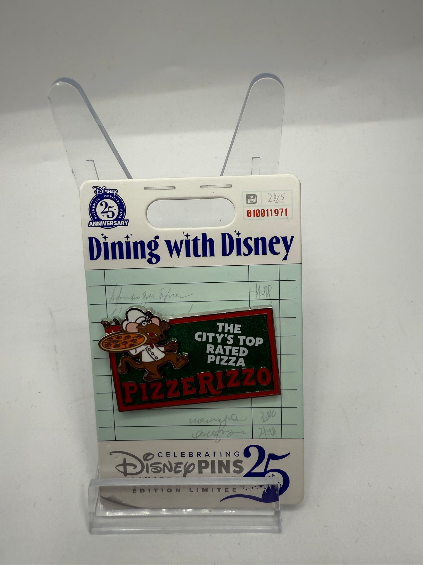 Pizza Rizzo WDW LE 2500 Dining Disney Pin