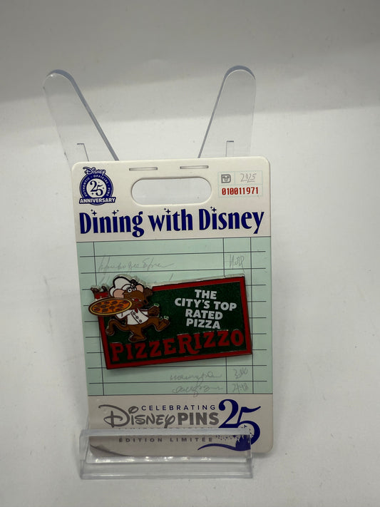 Pizza Rizzo WDW LE 2500 Dining Disney Pin