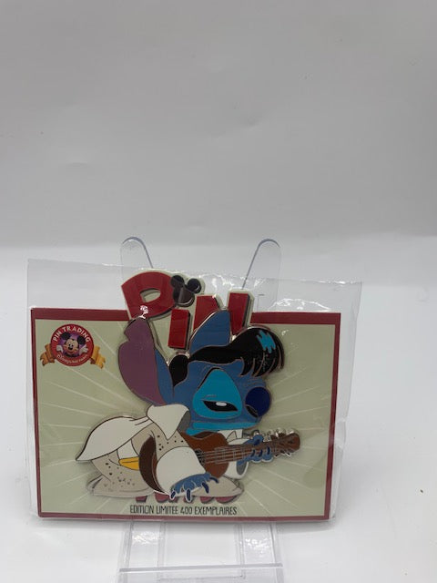 Stitch Pin Trading Time Elevis Paris LE 400 Disney Pin