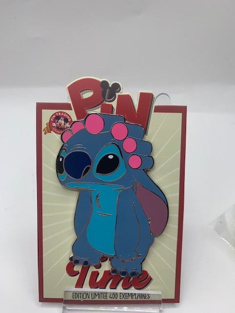 Stitch Pin Trading Time Hair LE 400 Disney Pin