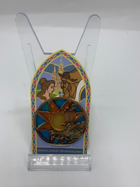 Beauty and the Beast Paris Lumiere Stained Glass LE 400 Disney Pin