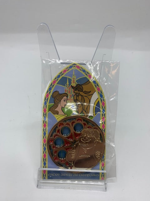 Beauty and the Beast Paris Maurice Stained Glass LE 400 Disney Pin