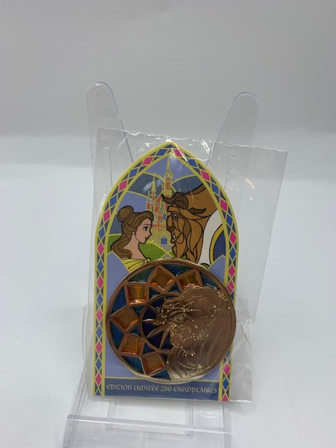 Beauty and the Beast Paris Beast Stained Glass LE 400 Disney Pin