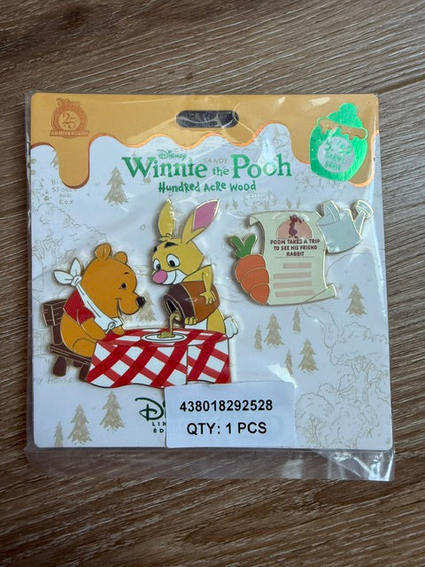 Rabbit Pooh 5/12 WDW DLR LM Pin Set