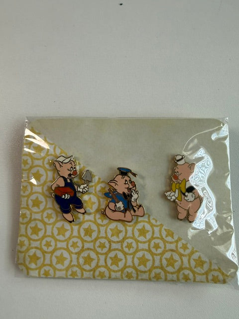 Three Little Pigs 3 Pin Set