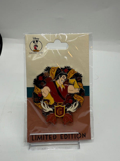 Gaston DEC Wreath LE 400 Disney Pin