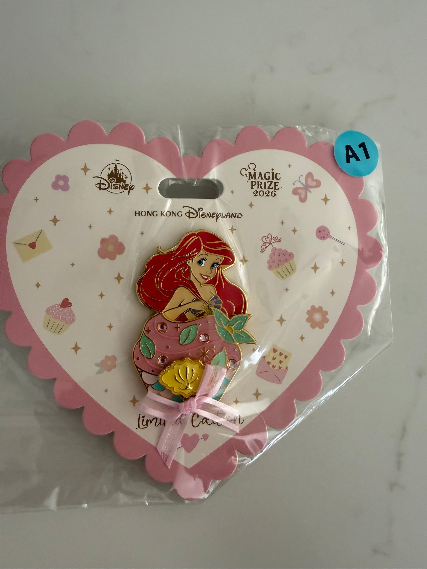 Ariel Hong Kong Prize Magic LE 400 Disney Pin