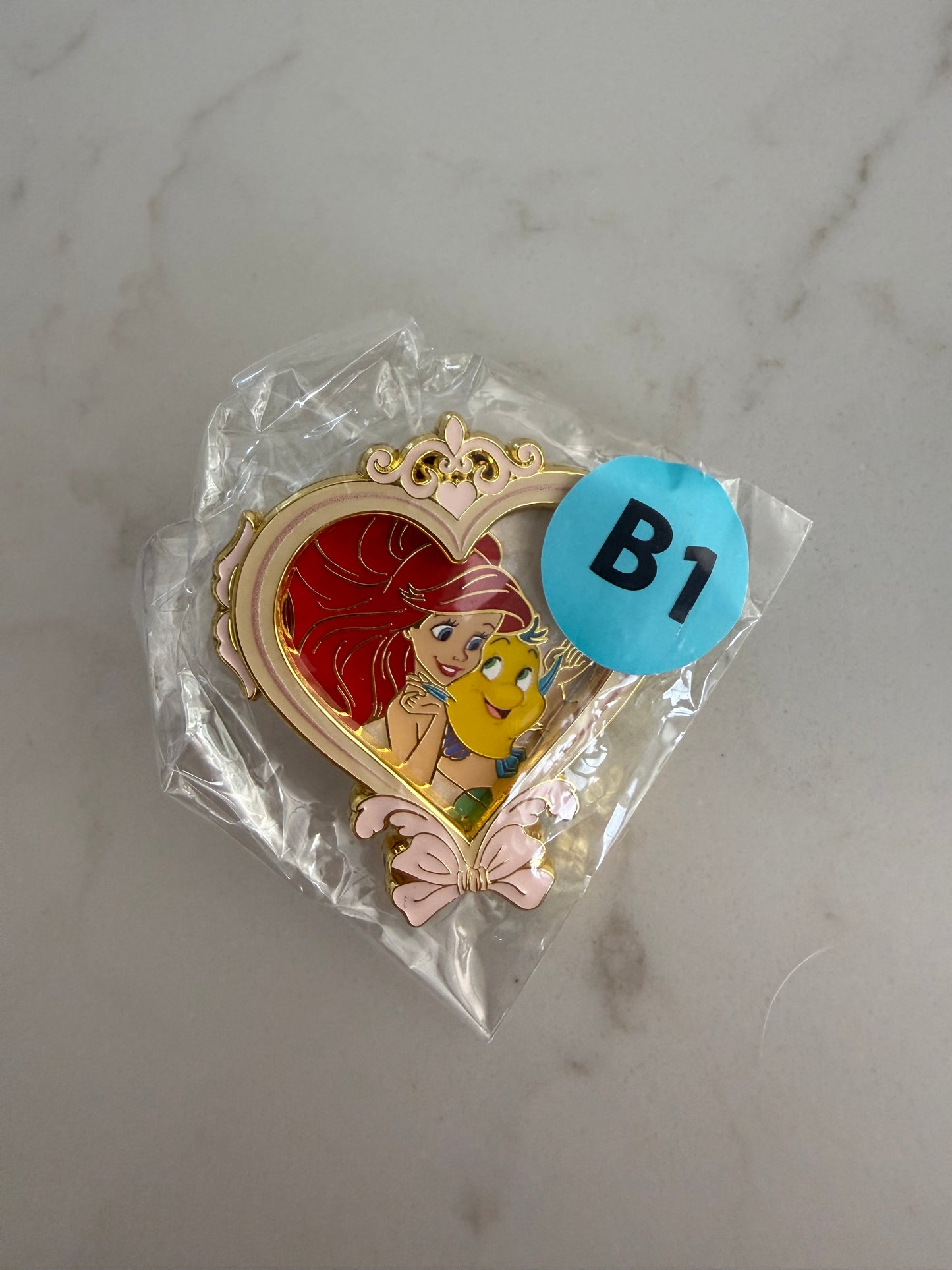 Ariel Heart Hong Kong Prize Magic LE 400 Disney Pin