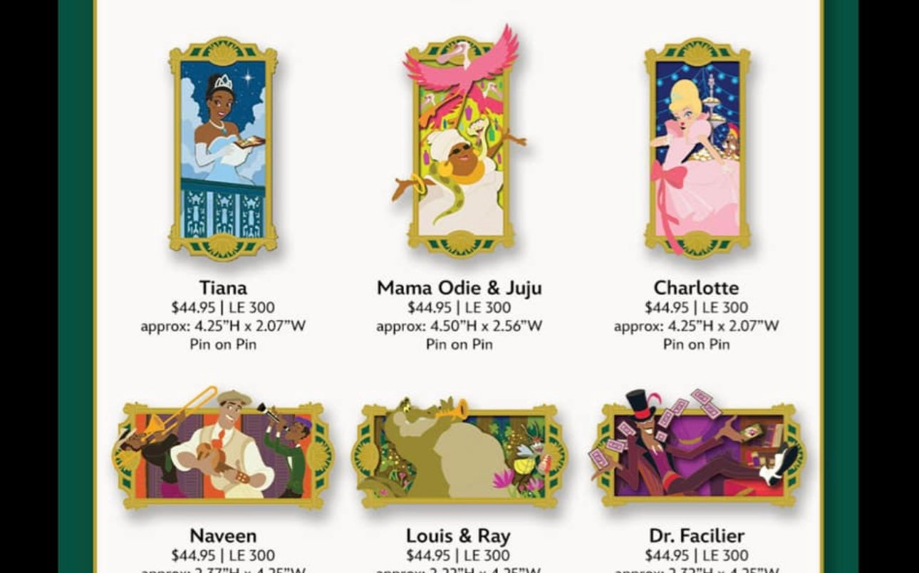 Princess and the Frog WDI LE 300 Set of 6