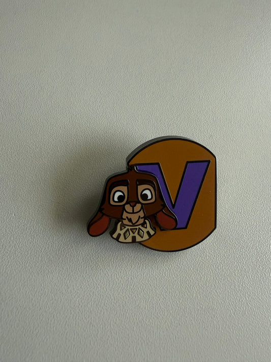 V Valentino Letter LE 1250 WDW Disney Pin