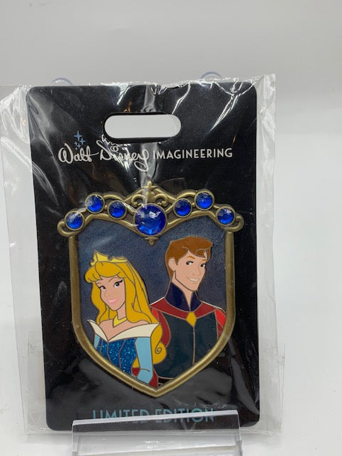 Blue Dress Aurora Couple Crest WDI LE 250 Disney Pin
