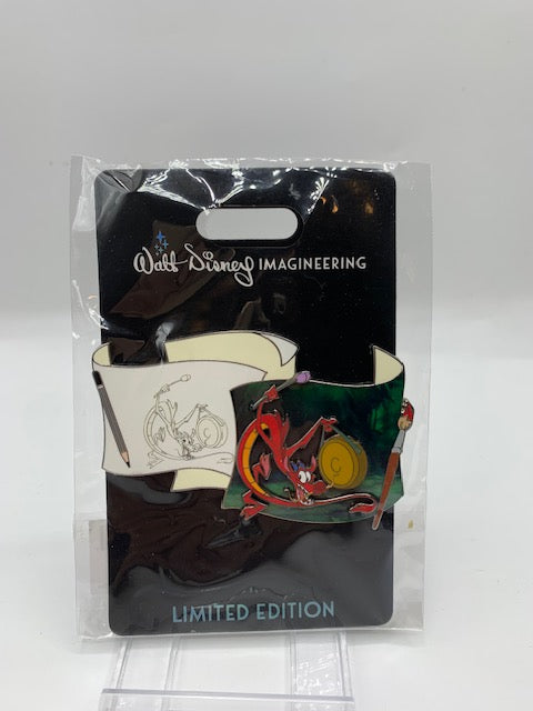 Mushu Off the page WDI LE 300 Disney Pin