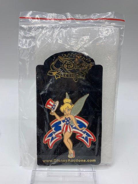 Tinker Bell Auctions Patriotic Flag LE 100 Disney Pin