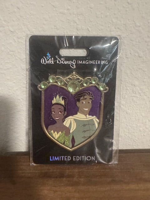 Tiana Naveen Crest WDI LE 300 Disney Pin
