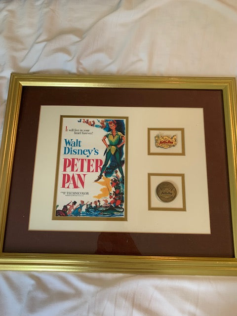 Peter Pan 15th Coin and Frame Pin Set LE 1000 Disney