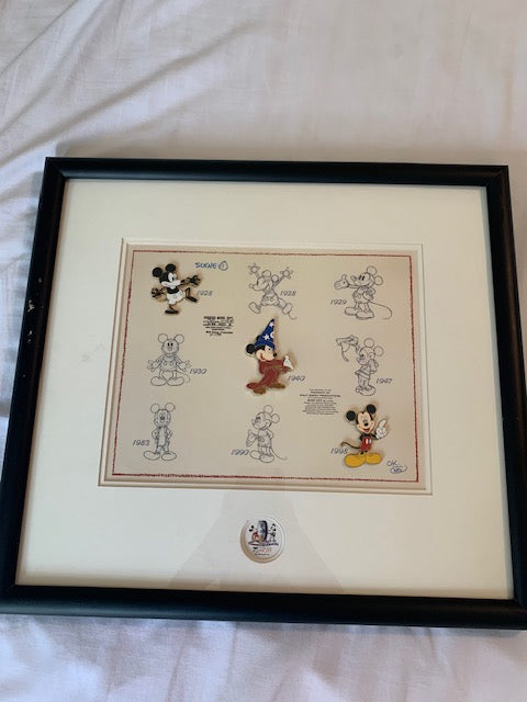 Mickey Mouse Mole Sheet LE 1000 75TH Frame Pin sET