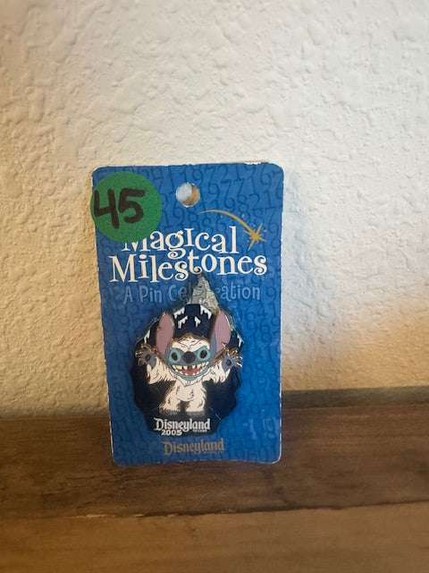 Magical Milestones Stitch Matterhorn Disney Pin