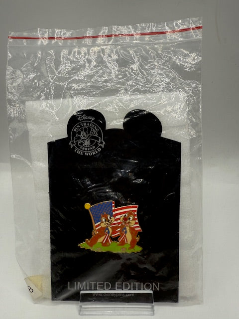 Chip Dale American Flag LE 250 Shopping Pin
