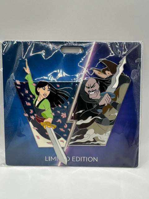 WDI Heroes Vs Villains Mulan and Shan Yu le 400 Pin J