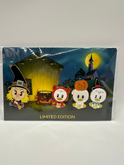 WDI Trick or Treat Huey, Dewey, and Louie Adorb Pin Set LE 400 J
