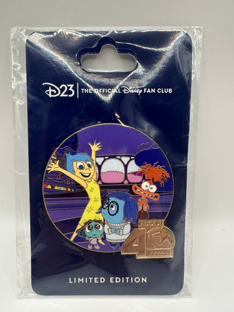 Disney D23 40th Pixar Anniversary Inside out LE 1000 Pin J