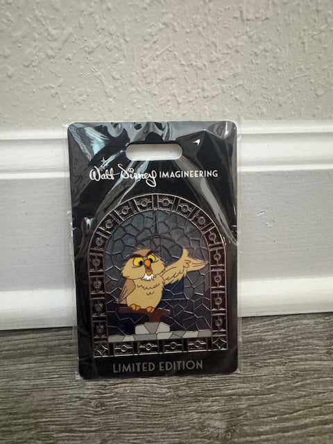 Archimedes Bird Stained Glass WDI LE 300 Disney Pin