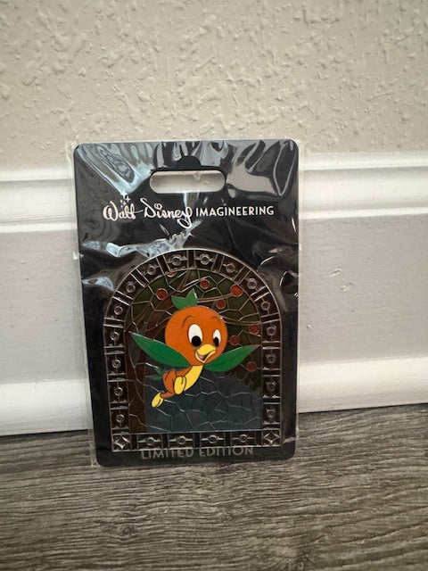 Orange Bird Stained Glass WDI LE 300 Disney Pin