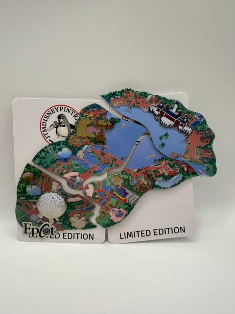 WDW Cast Exclusive Atlas Series Epcot Puzzle Map LE 3000 4 Pin set J