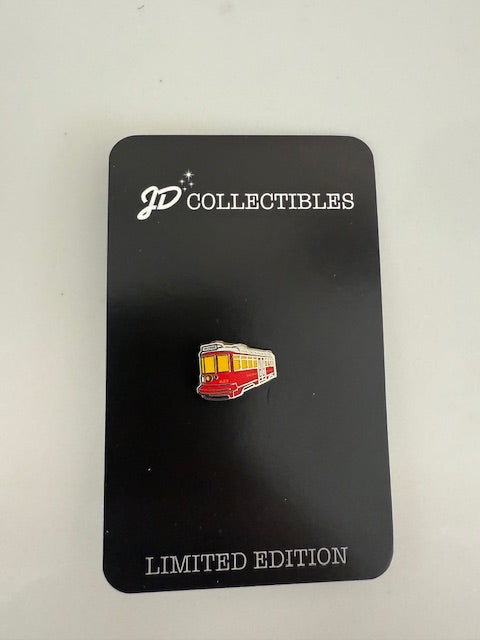 Tiny Kingdom Disneyland Red Car Trolly Track Disney Pin