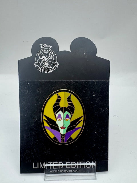 Maleficent Face Shopping Two Side LE 100 Disney Pin